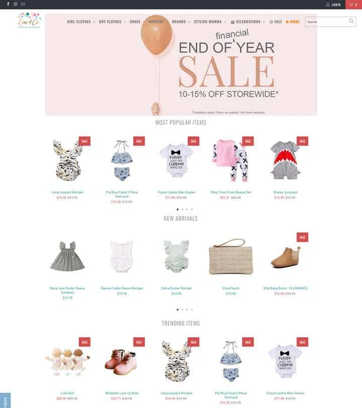 オーストラリアの子供服ブティック倉庫、Goo & Co.。