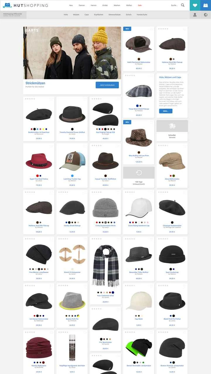 ドイツの帽子専門家：Hutshopping