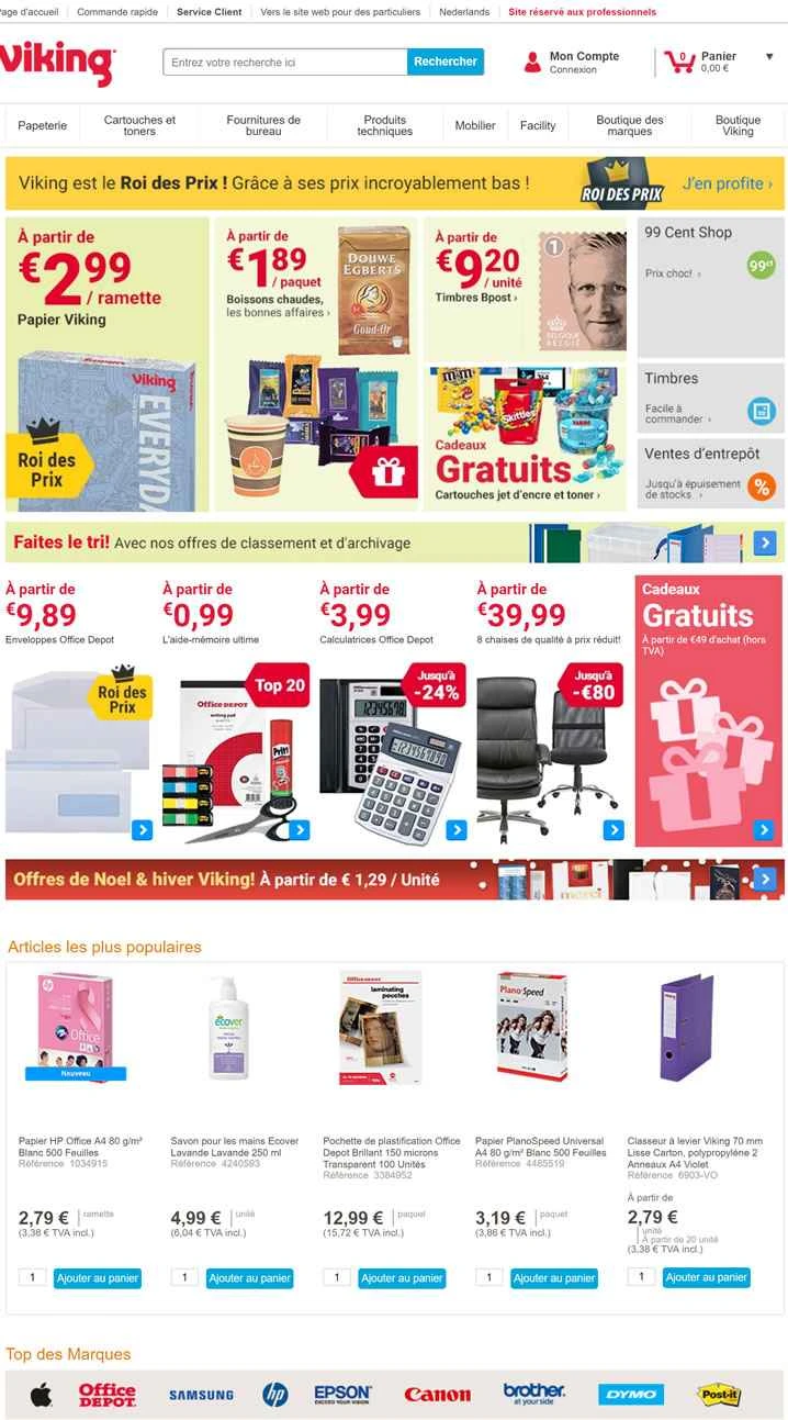 Viking Direct Belgium: オフィス用品を購入