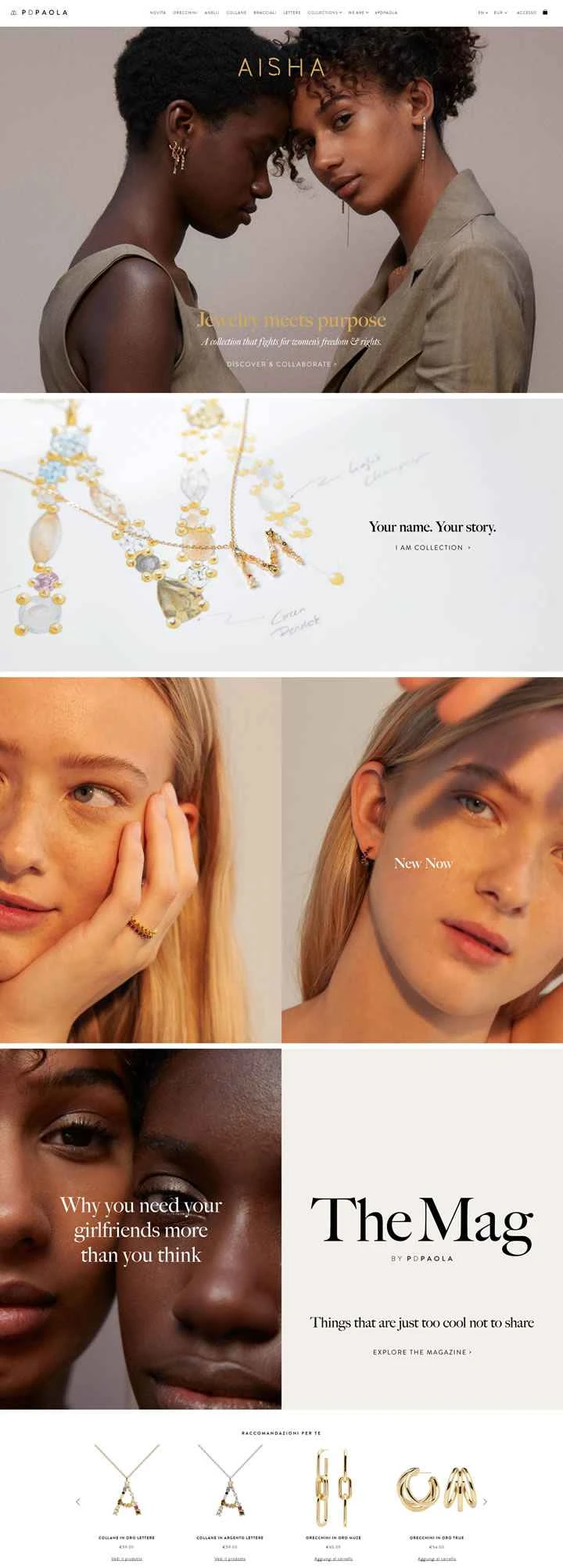 PDPAOLAイタリア公式サイト：有名なスペインのジュエリーブランド