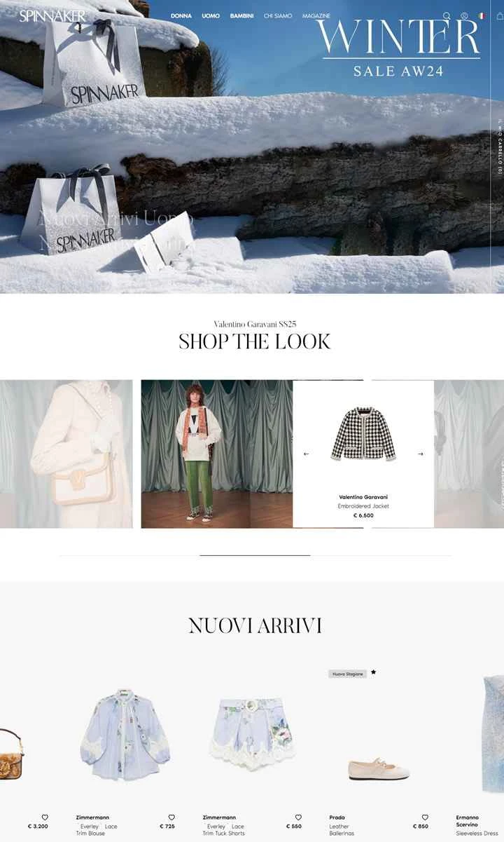 スピナカーブティック公式サイト：イタリアのファッションと高級ブランド