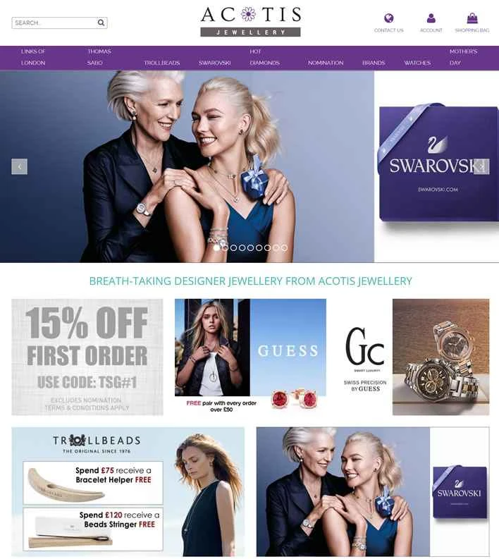 Acotis Jewellery は、英国を代表するブランドジュエリーおよびアクセサリーのサプライヤーです。