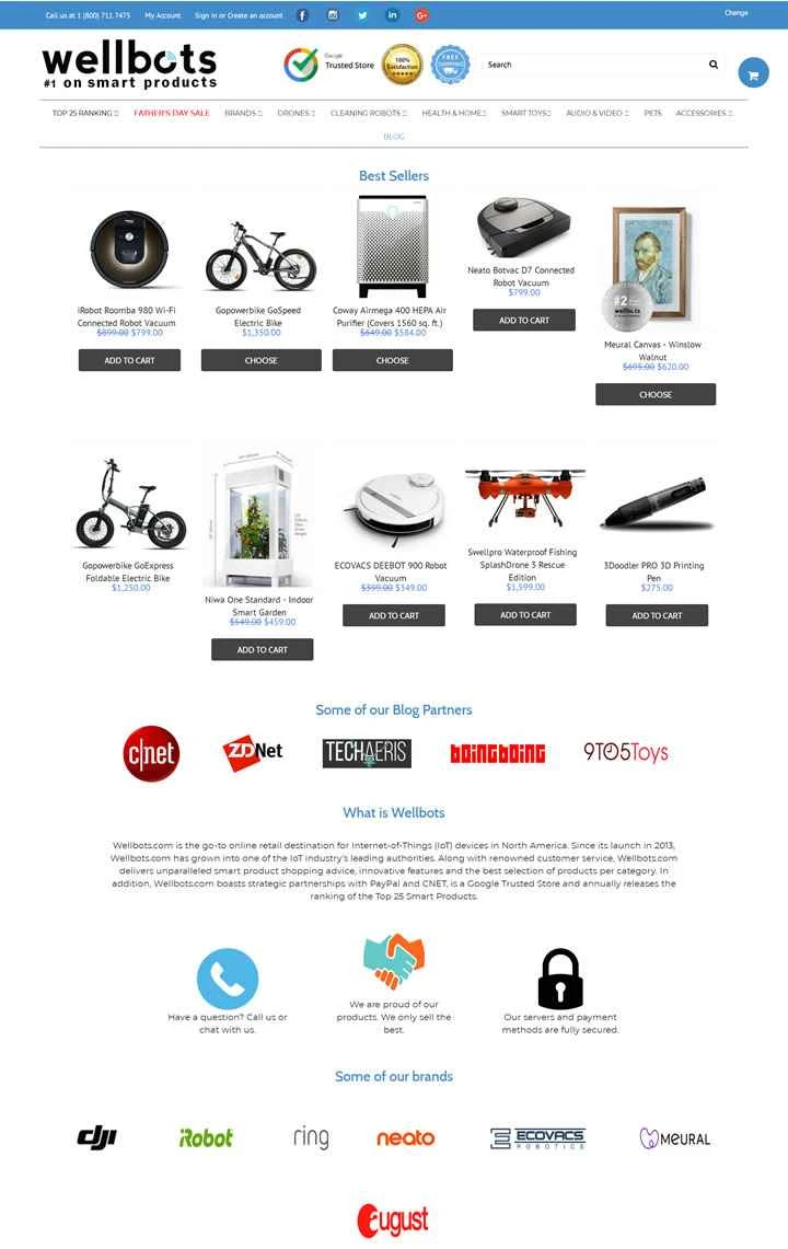 Wellbots は、北米を代表するスマート製品のオンライン ショッピング プラットフォームです。