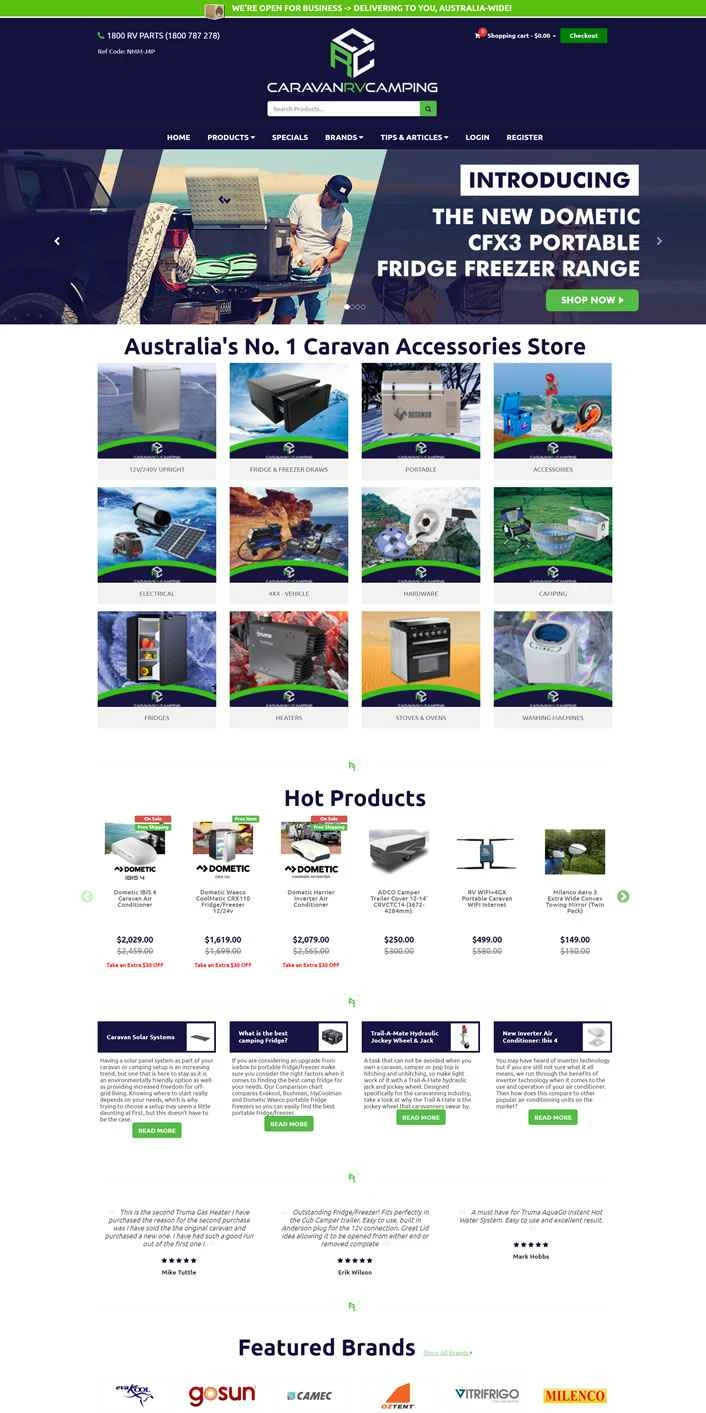 キャラバンRVキャンピング、オーストラリアNo.1ステーションワゴン＆キャラバンパーツ店