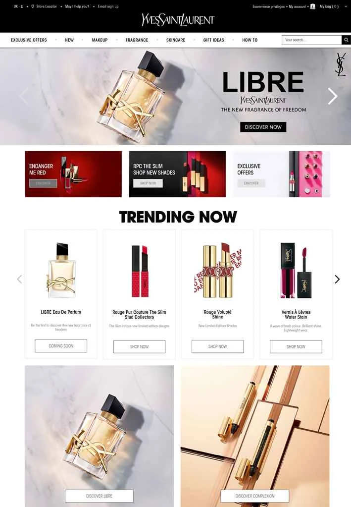 イヴ・サンローラン・ビューティーUK公式サイト