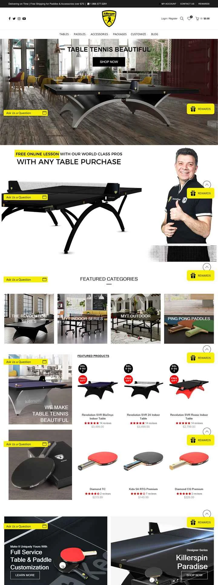Killerspin は、卓球用具、アクセサリー、アパレルのアメリカのブランドです。