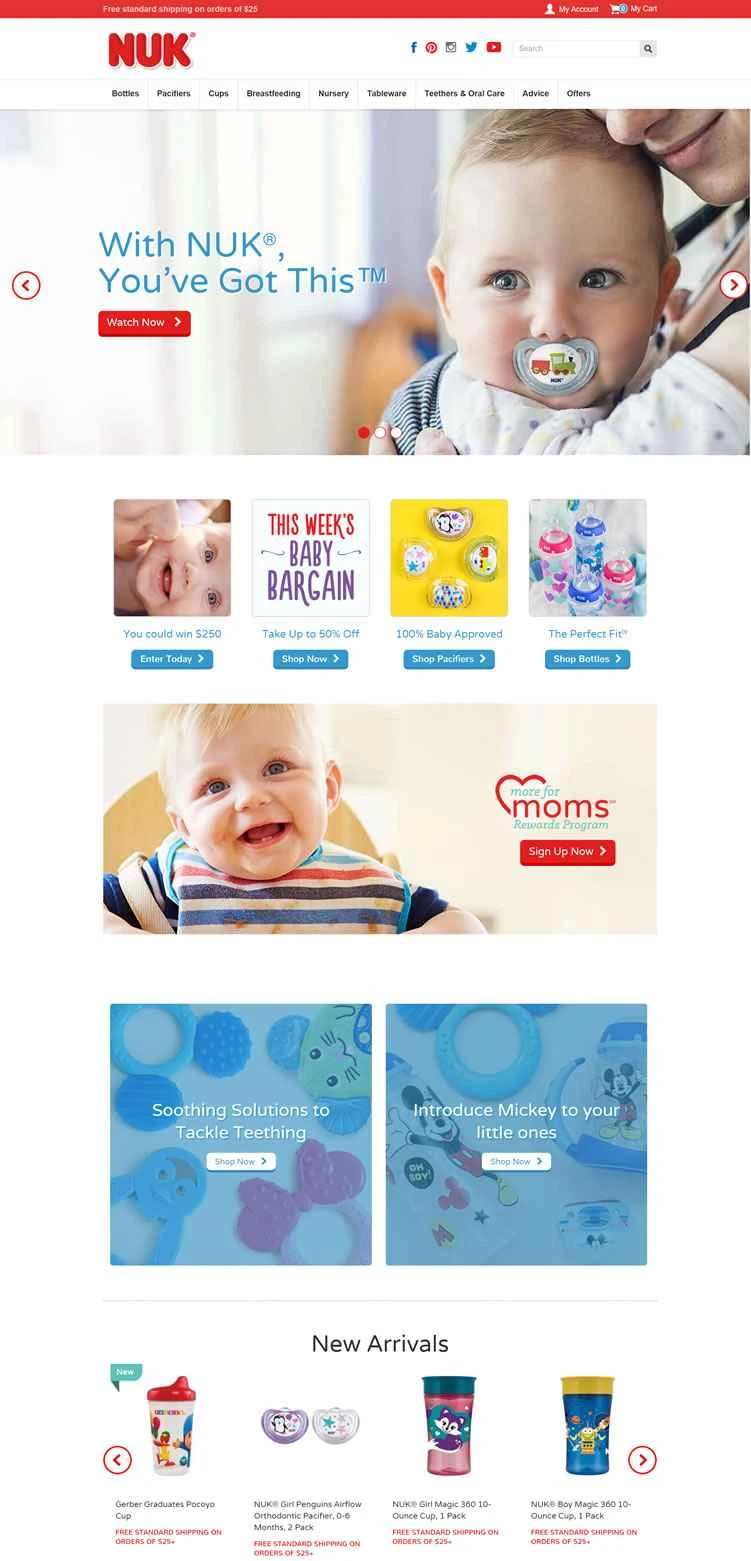 NUK 哺乳瓶米国公式ウェブサイト: NUK USA