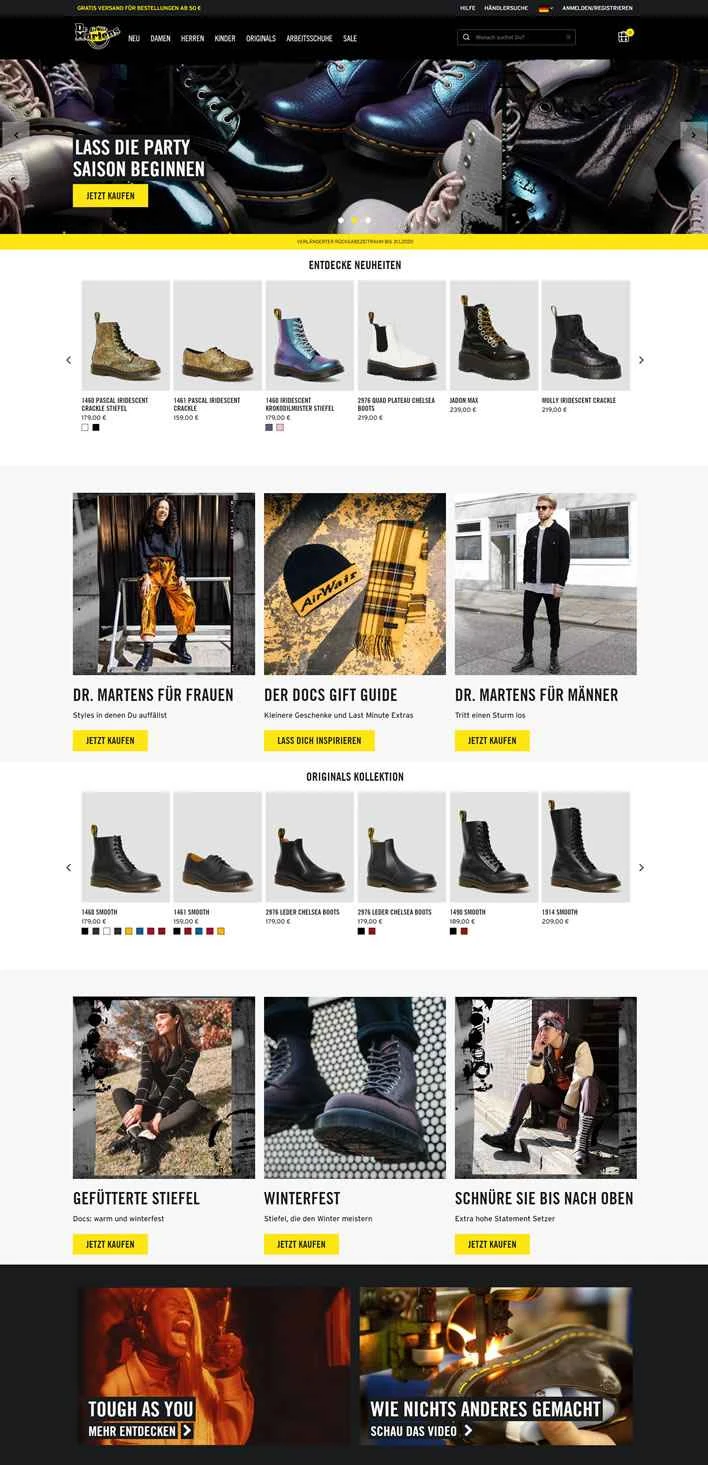ドクターマーチン ドイツ公式サイト: オリジナルドクターマーチンブーツ