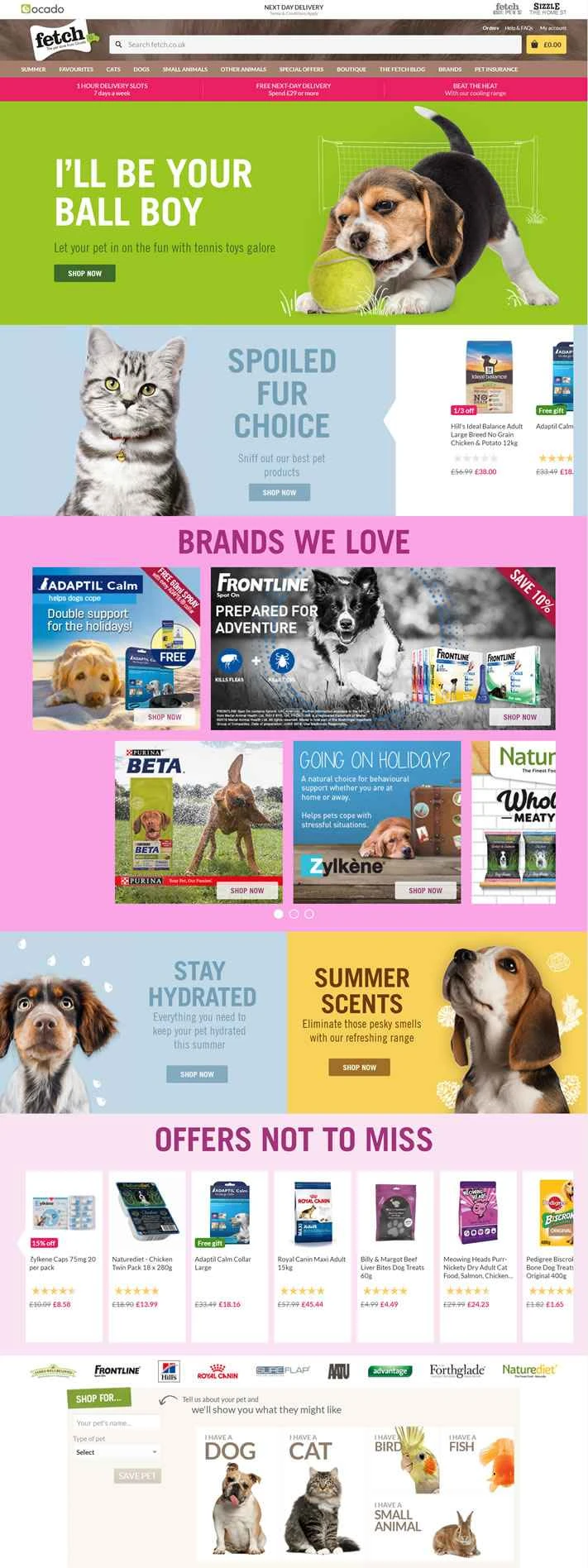 Ocadoのペットショップ：Fetch