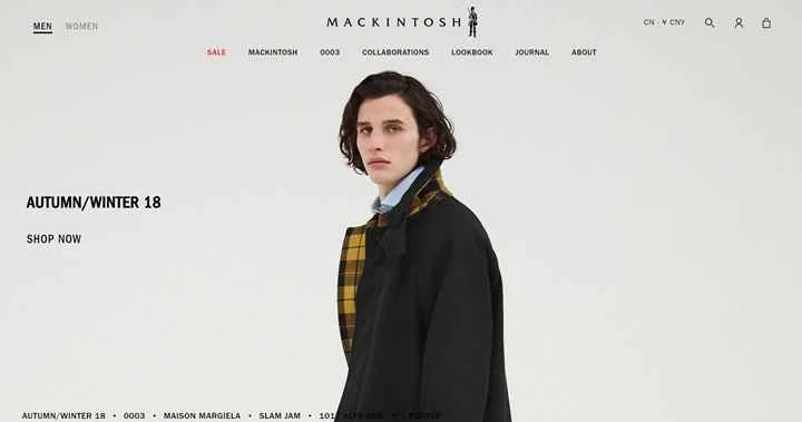 マッキントッシュ公式サイト：英国のコートメーカー