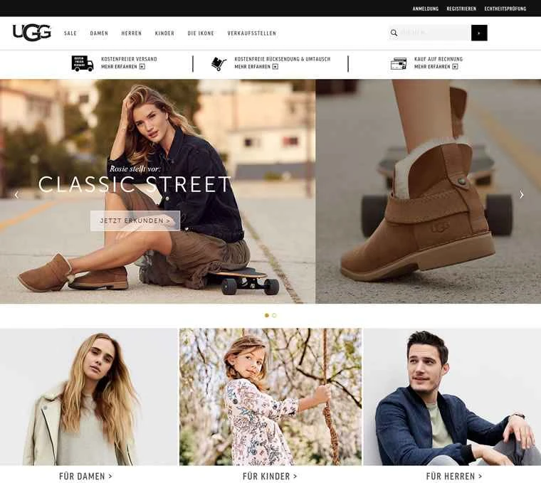 UGGドイツ公式サイト：UGGドイツ