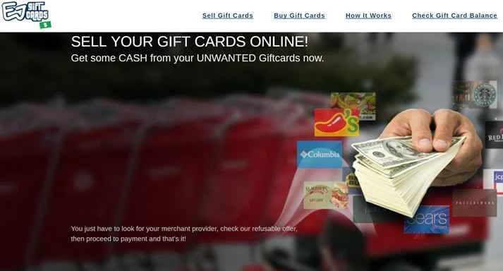 EJ Gift Cards は、ギフト カードの売買を行う米国ベースのオンライン ウェブサイトです。