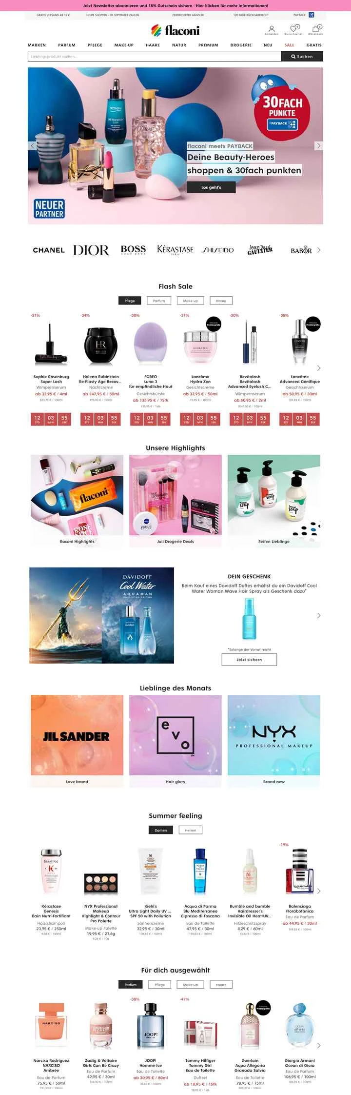 ドイツの大手オンライン美容・パーソナルケア小売業者Flaconi