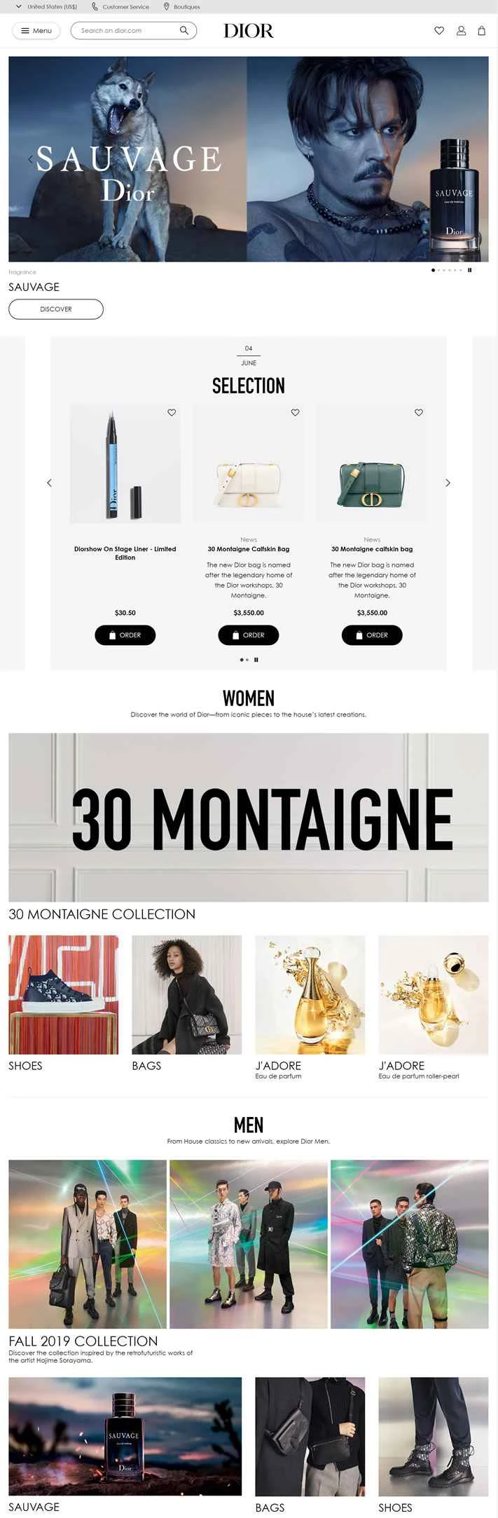 ディオールUS公式サイト：ディオールUSA