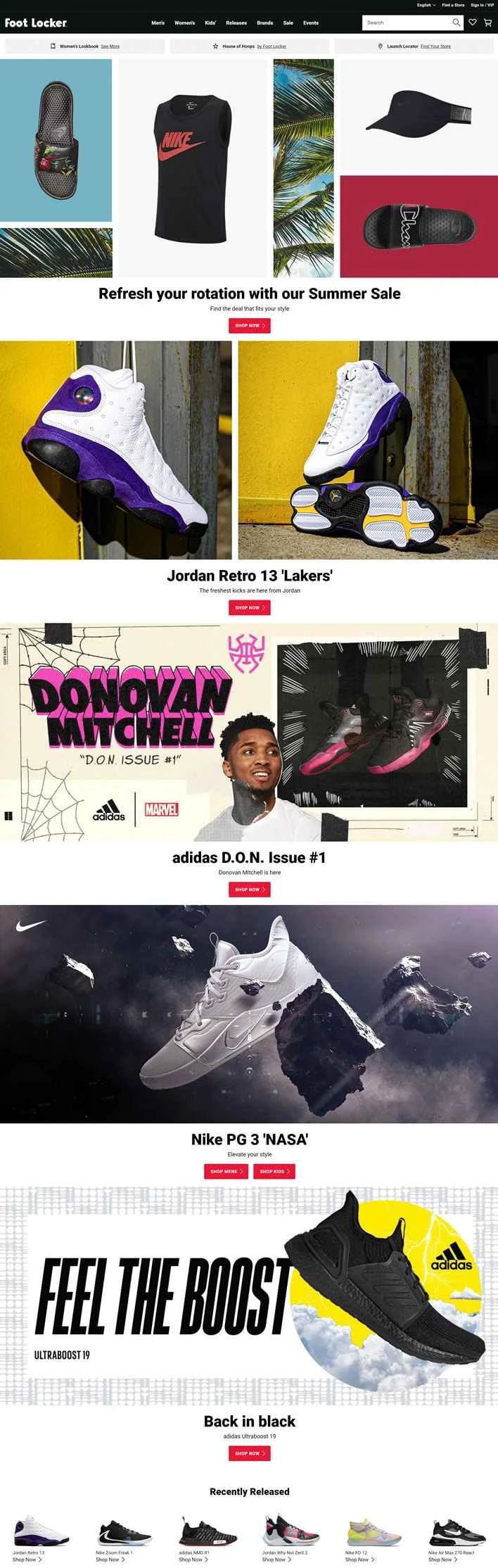 フットロッカーカナダ公式サイト：アメリカの有名なスポーツ用品小売業者