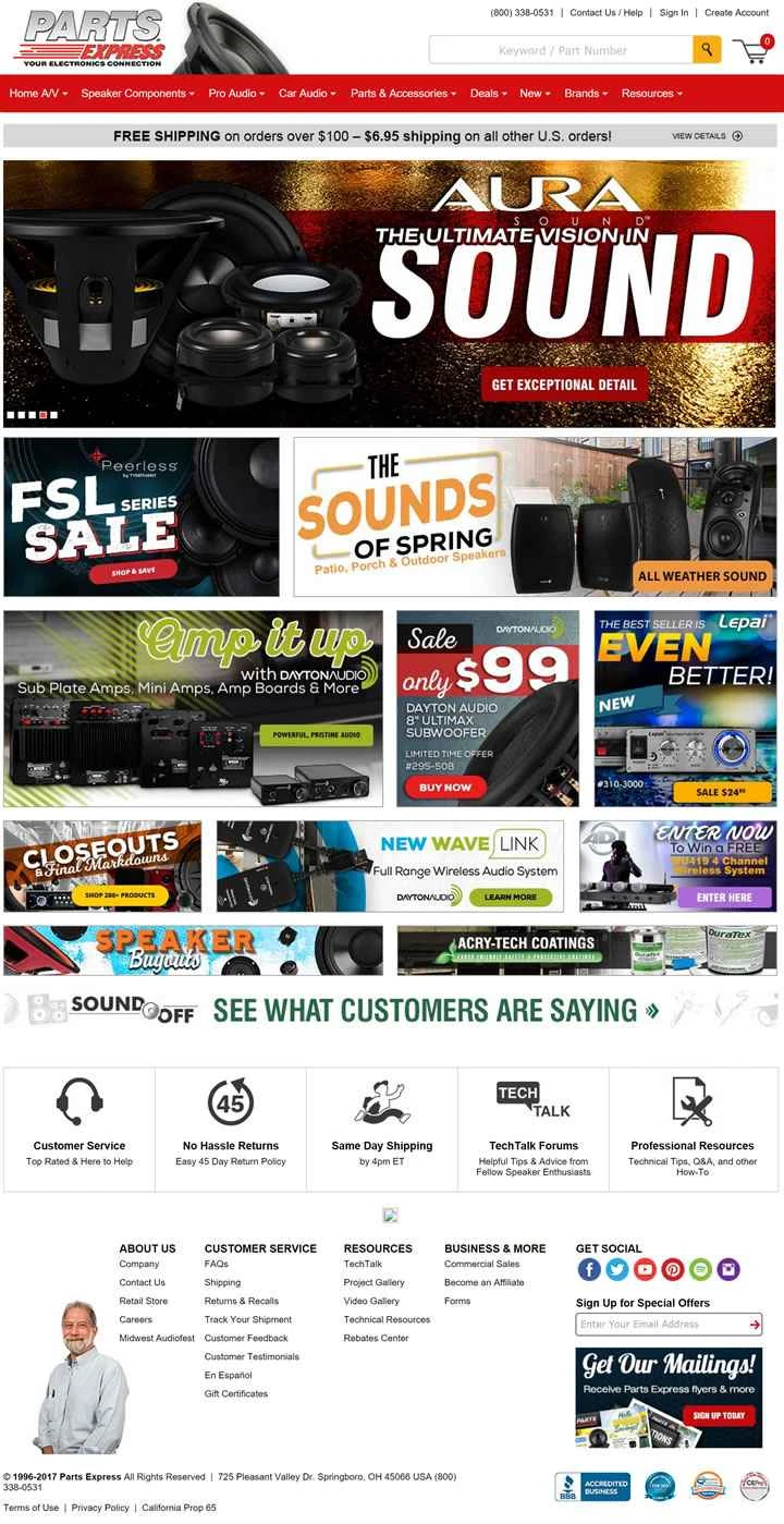 Parts Express: オーディオ、ビデオ、スピーカーの最高の供給元。