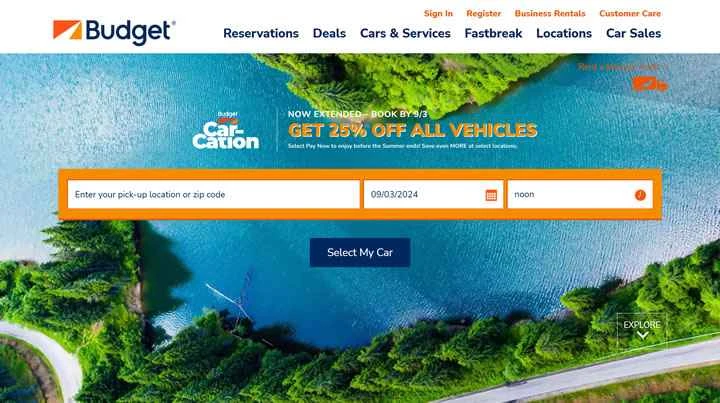 バジェットレンタカー：割引レンタカー料金とレンタルプラン
