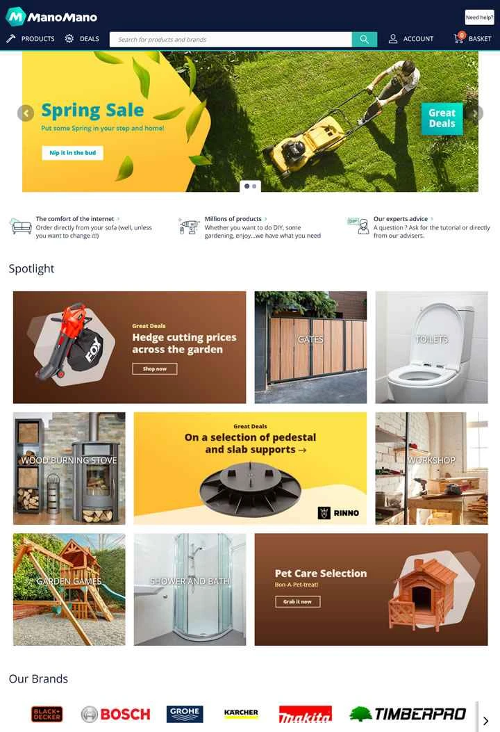 ManoMano UK: DIY とガーデニング市場に特化したヨーロッパ初の電子商取引プラットフォーム。