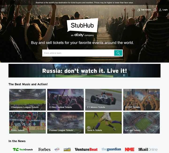 StubHub USA: チケットの購入または販売