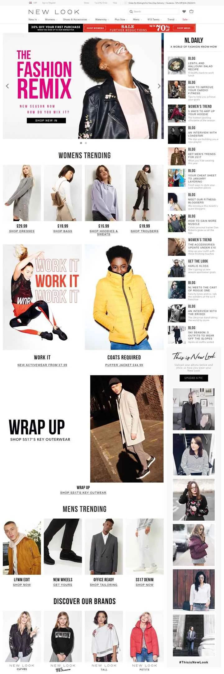 NEW LOOK公式サイト：英国を代表するファッション小売業者、ファストファッションブランド