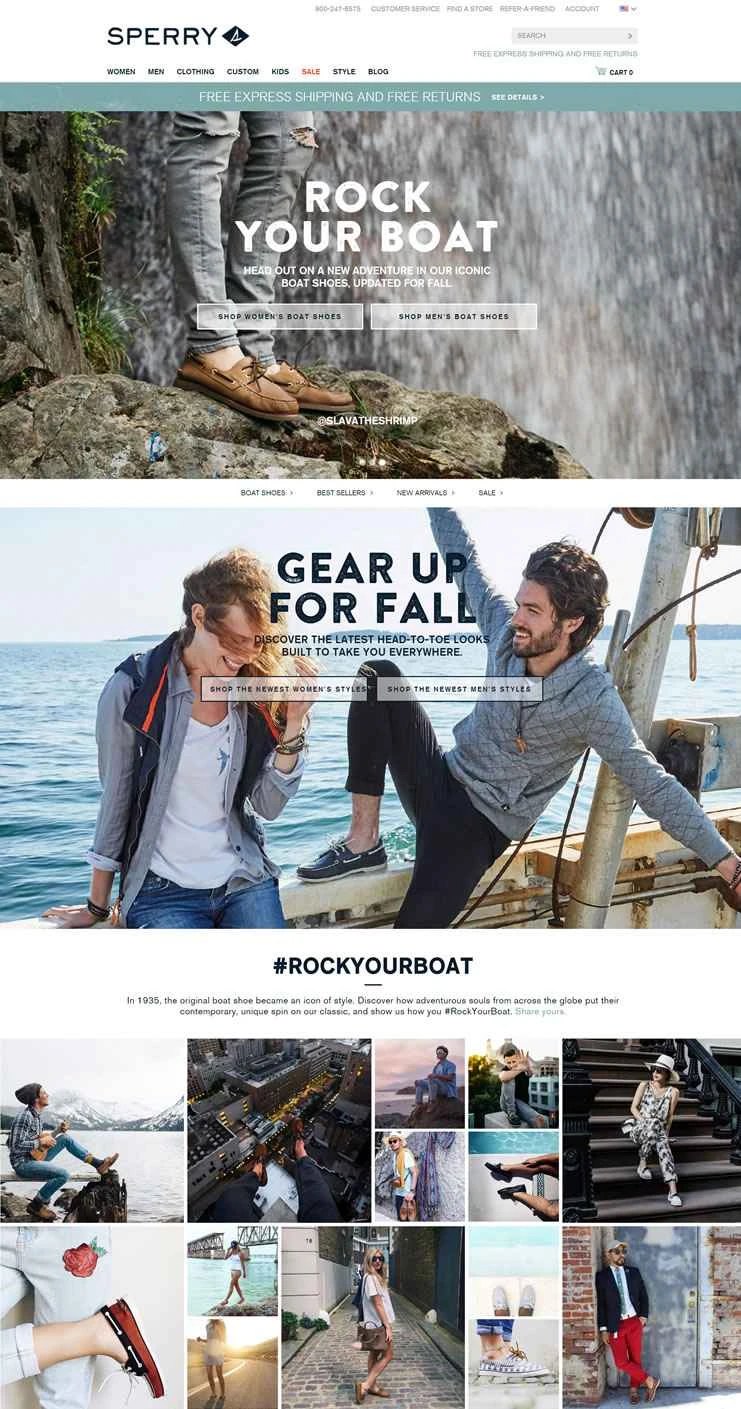 スペリー公式サイト：ボートシューズの創業ブランド