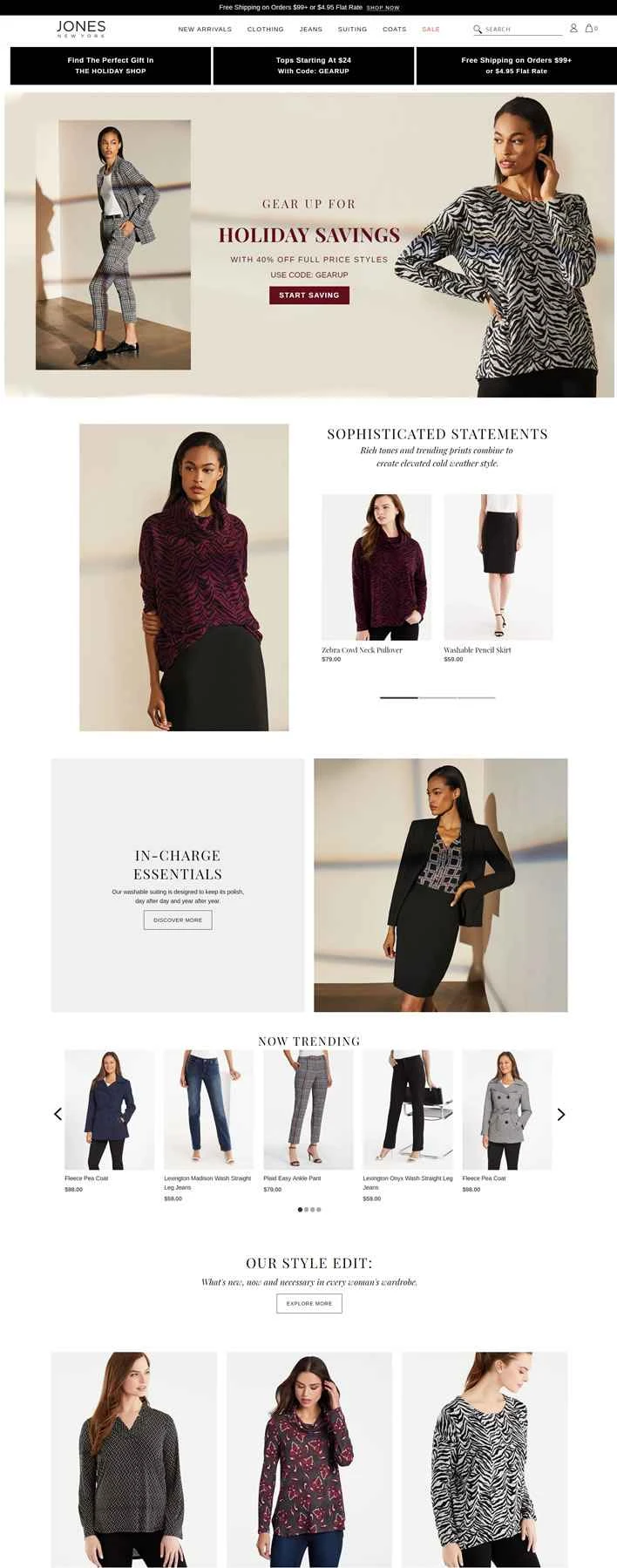 ジョーンズニューヨーク公式サイト：ホワイトカラーの女性に人気のアメリカの婦人服ブランド。