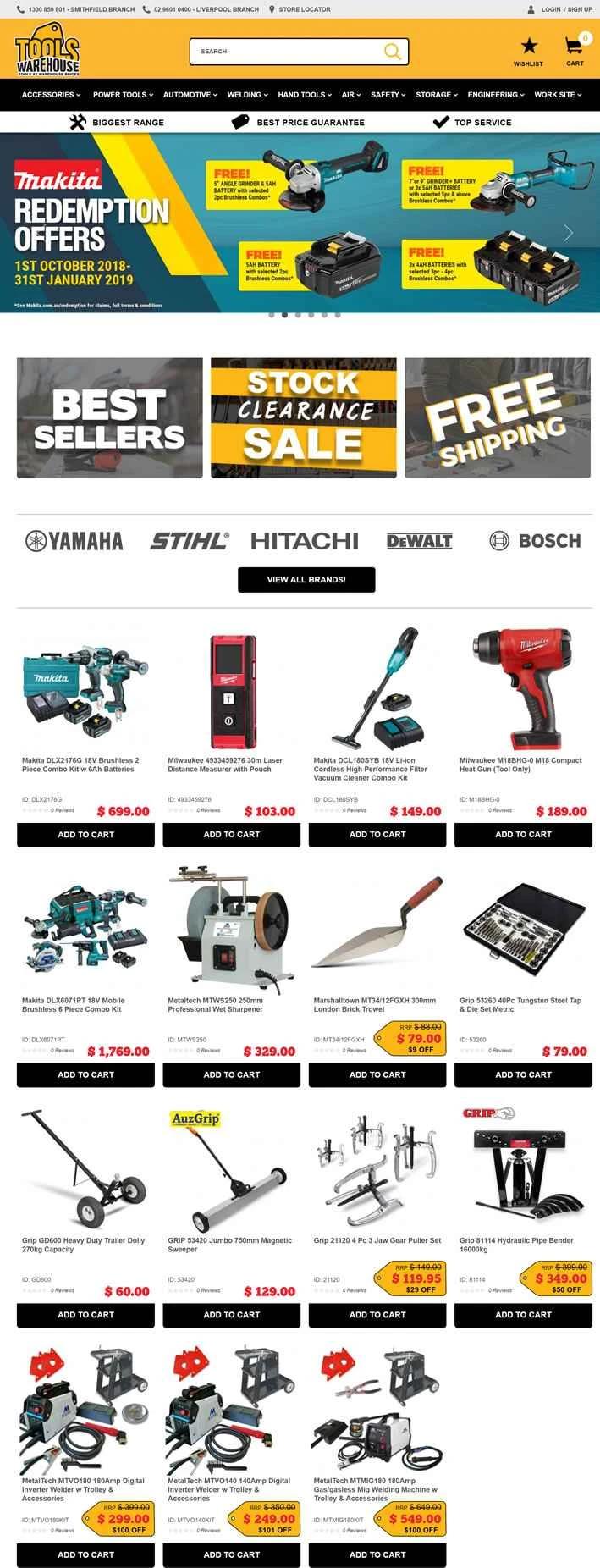 ツールズ・ウェアハウス、オーストラリア