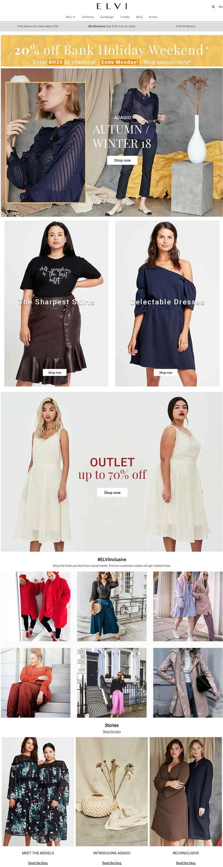 英国を代表するプラスサイズ ファッション ブランドのひとつ、Elvi: