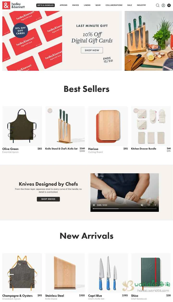 世界の一流シェフ、家庭料理人、メーカーが愛用するHedley & Bennett