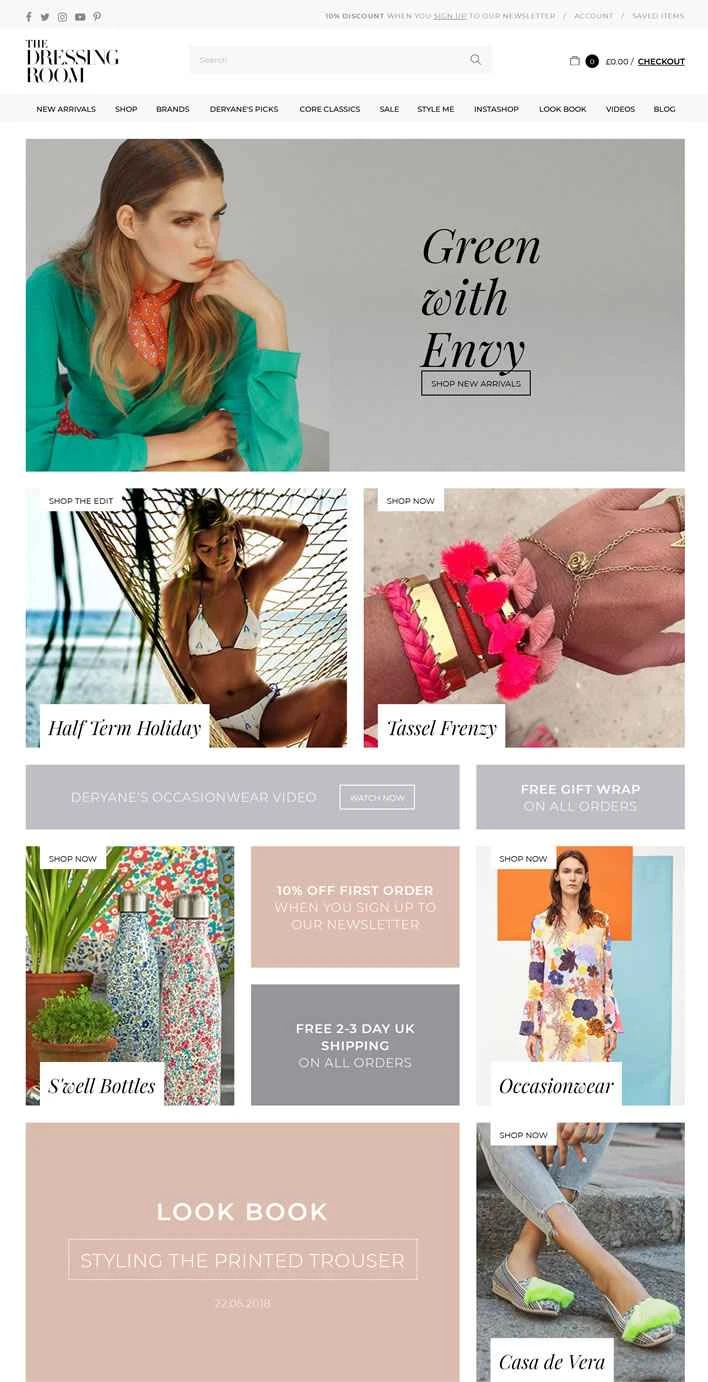 英国の女性向けファッションブティック「ザ・ドレッシングルーム」