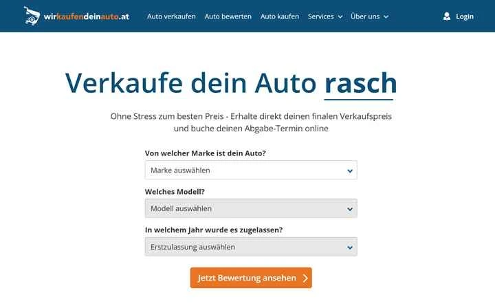 wirkaufendeinauto オーストリア：車を査定して直接販売