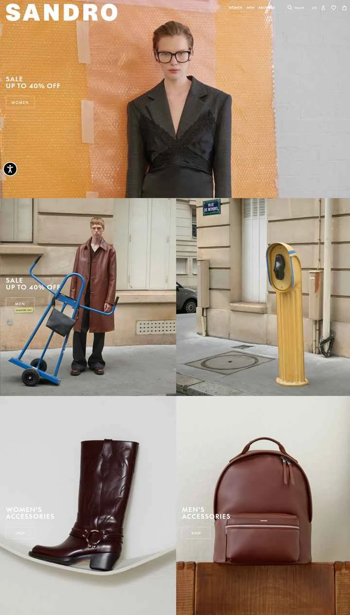 SANDRO Canada公式サイト：フランスのデザイナーズファッションブランド