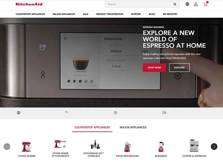 キッチンエイドカナダ公式サイト：プレミアム大型・小型キッチン家電