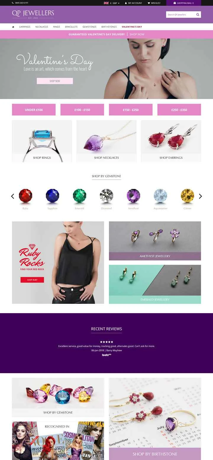 英国最大のジュエリー・宝石小売業者QP Jewellers