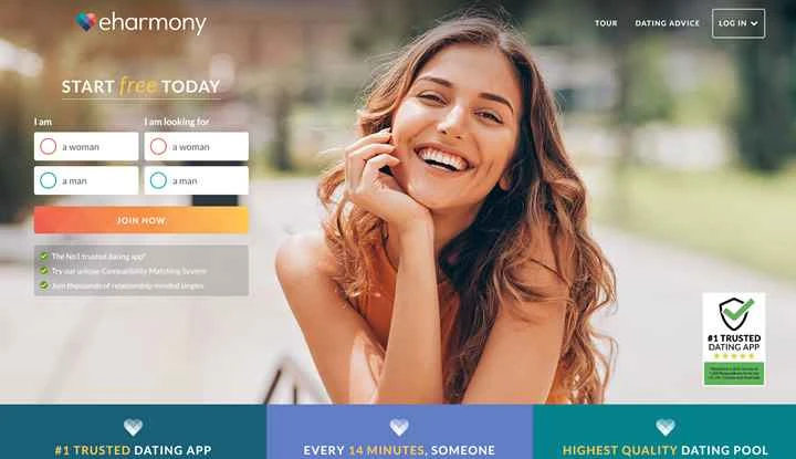 eHarmony Canada: カナダの出会い系サイト