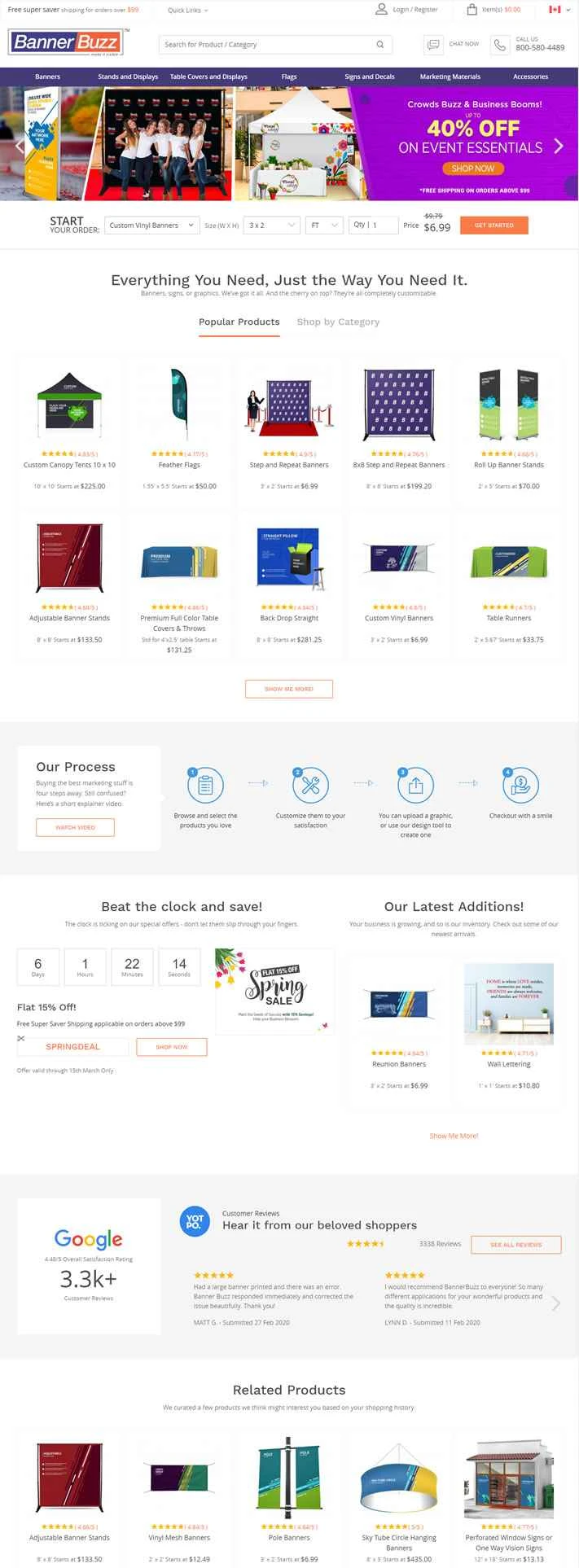 BannerBuzz Canada: オンラインカスタムバナー印刷、広告、看板