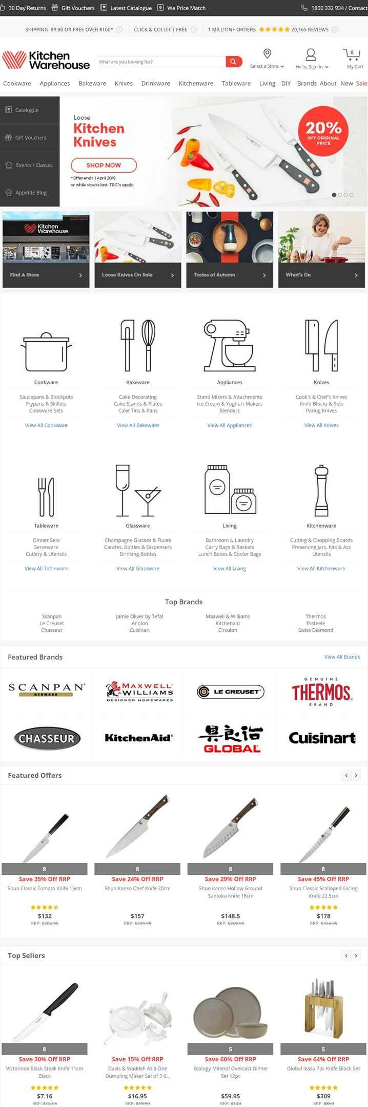 キッチンウェアハウス、オーストラリア最高のキッチン用品店