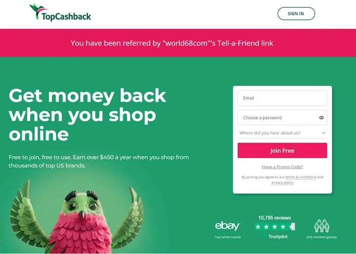TopCashback公式サイト：アメリカで最も寛大なキャッシュバックウェブサイト