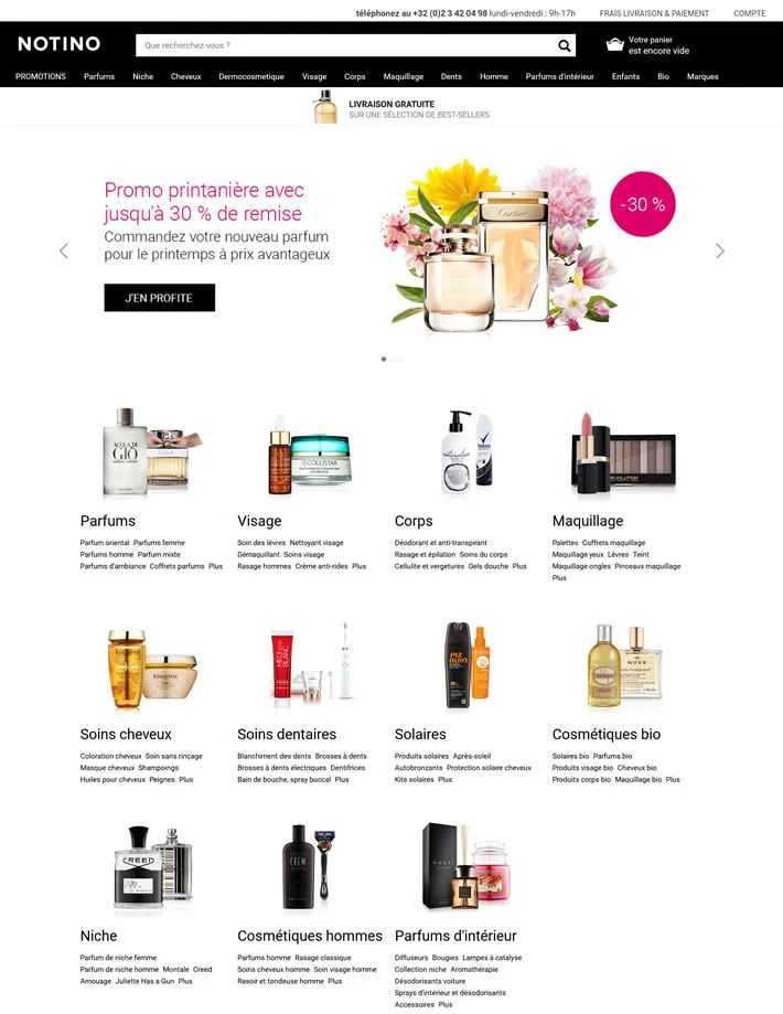 ベルギーの香水オンラインストア Notino