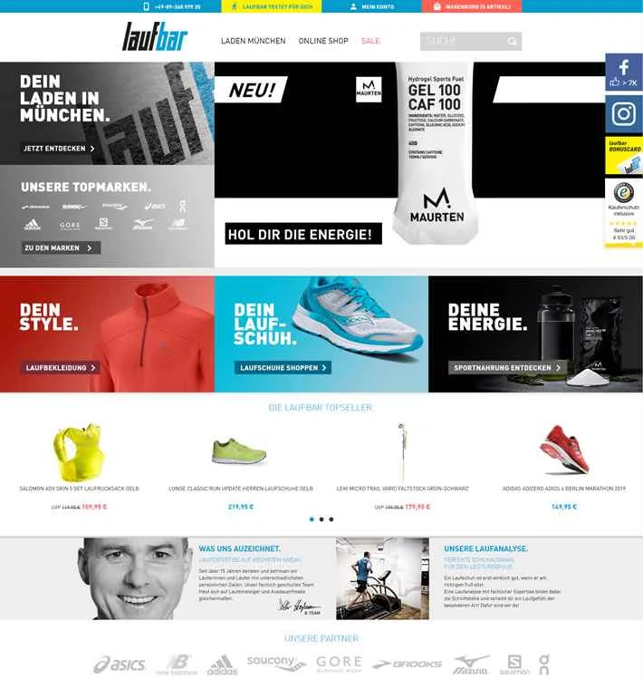 ミュンヘンのランニングショップ：Lauf-bar