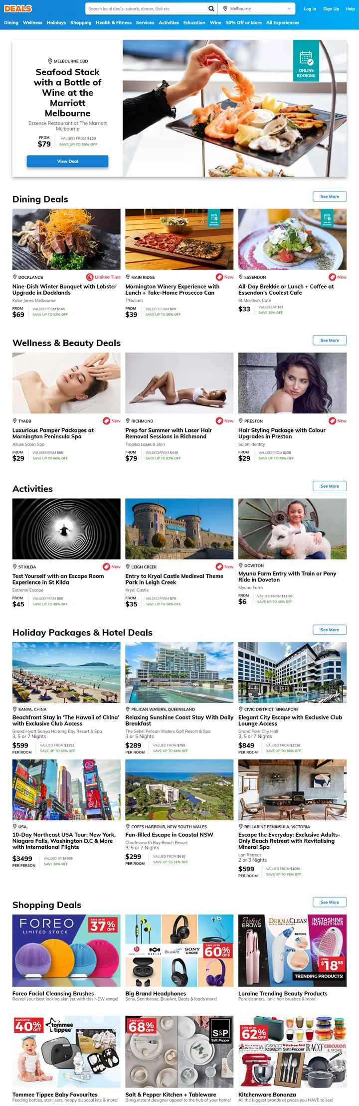 オーストラリアの旅行プランとホリデーパッケージプラン：Deals.com.au